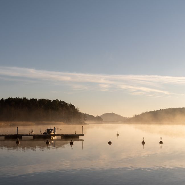 Traumhaft schön - Angeln, spät abends in Finnland.